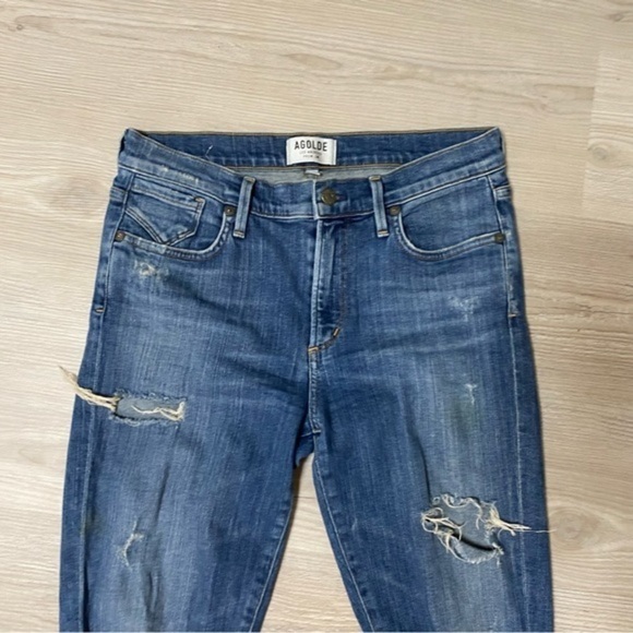 Agolde distressed skinny jeans - Picture 2 of 9